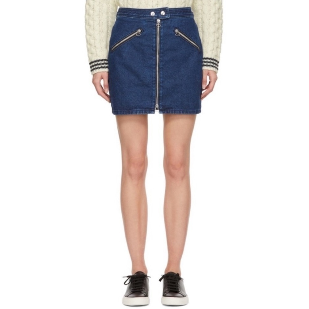 Rag and bone marcy racer denim mini skirt size 25
